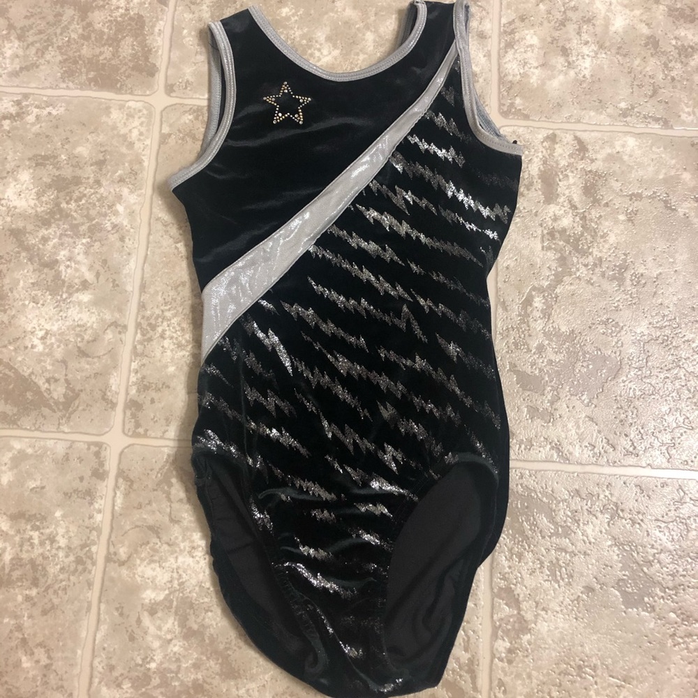 Black velvet leotard